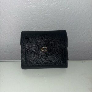 Coach Black Leather Snap Wallet